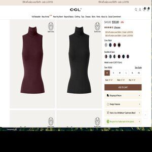 Lyocell Cashmere Sleeveless Turtleneck Brami